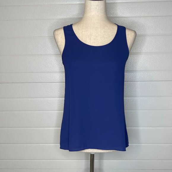Express Tops - Express Semi Sheer Tunic - Royal Blue